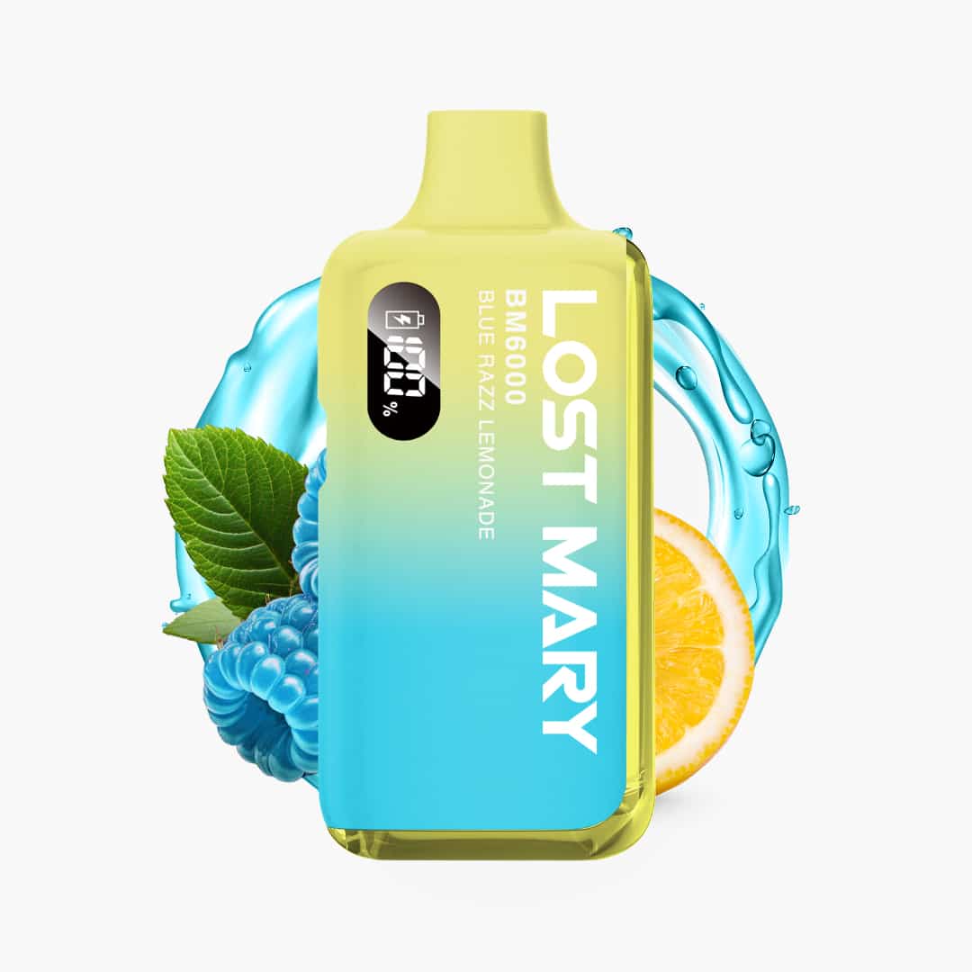 lost mary bm6000 blue razz lemonade vape kit bis 6000 zuege