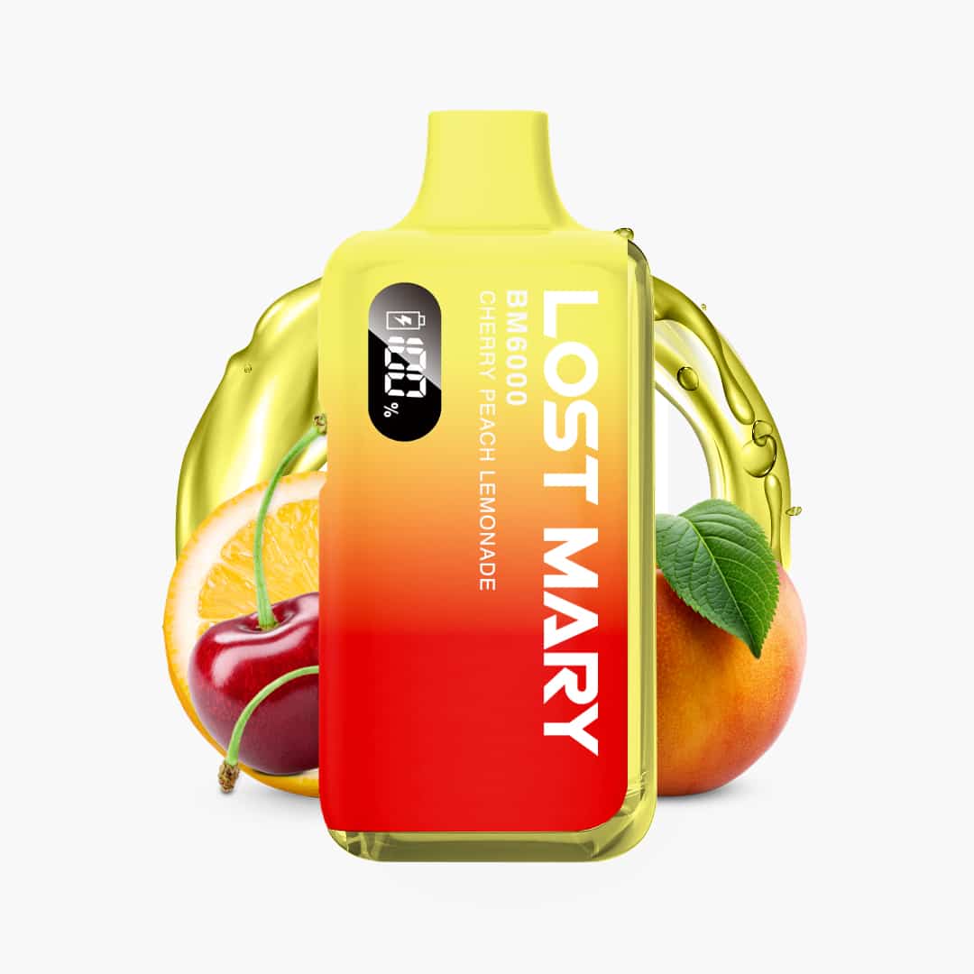 lost mary bm6000 cherry peach lemonade vape kit bis 6000 zuege