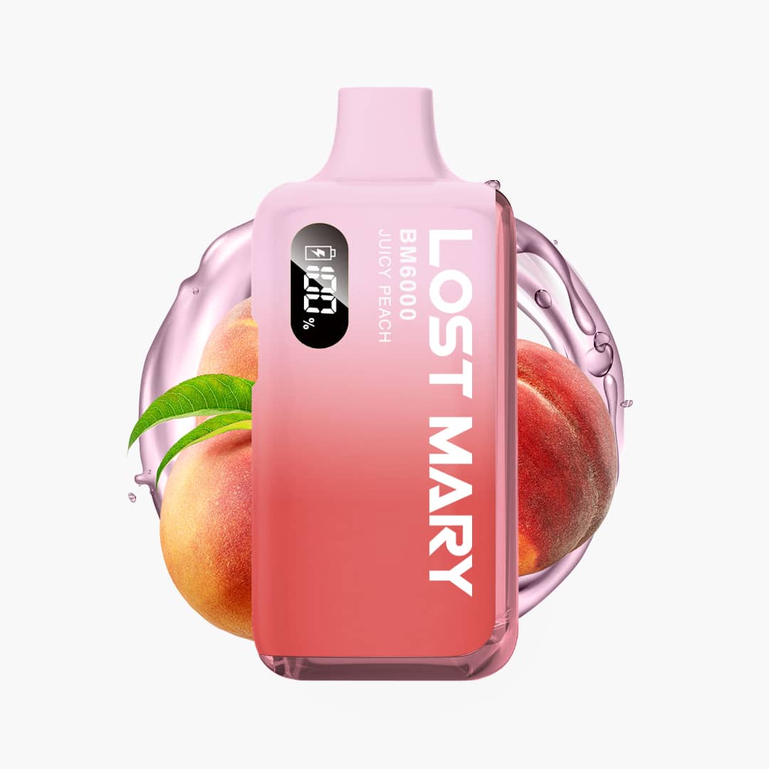 lost mary bm6000 juicy peach vape kit bis 6000 zuege