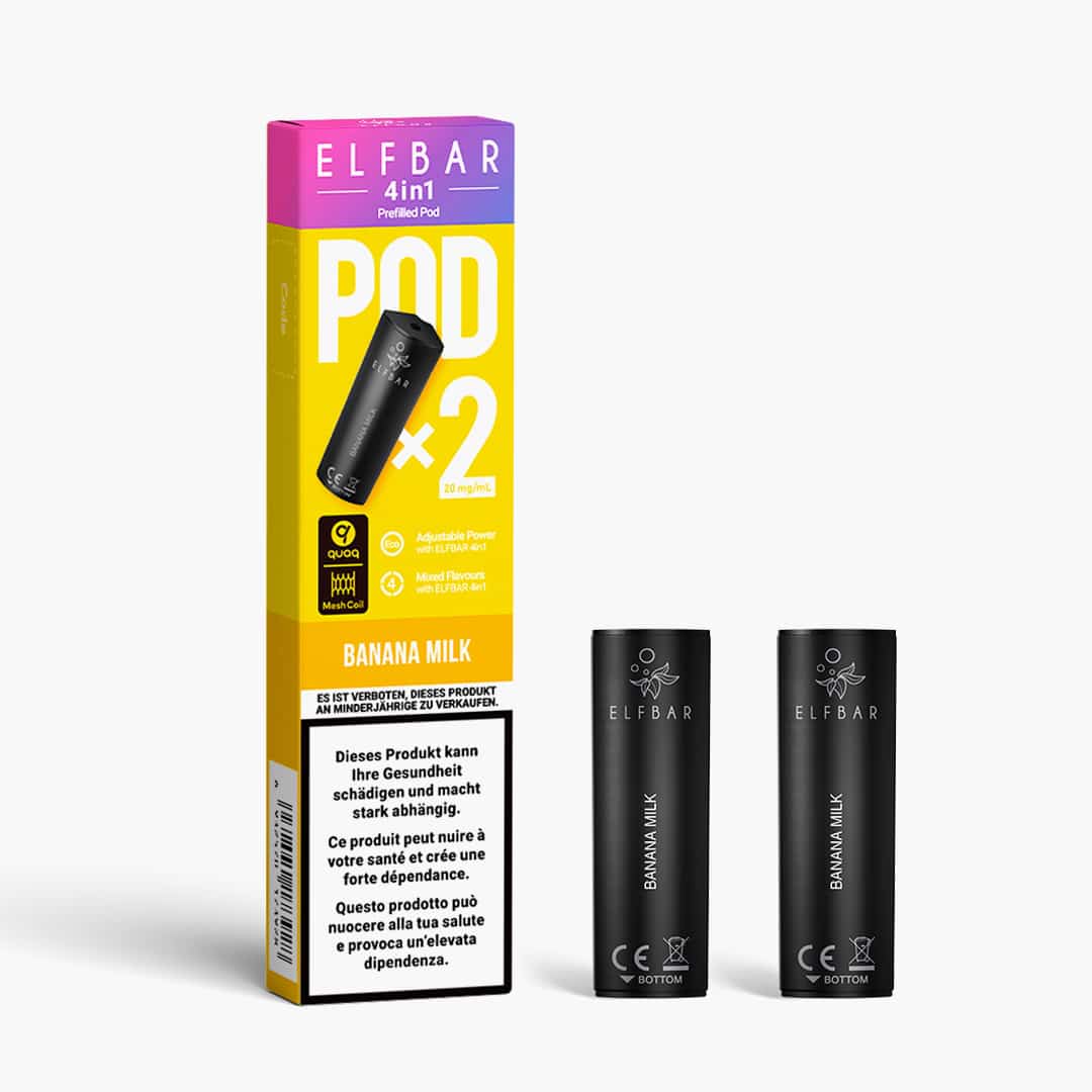 elfbar 4 in 1 pods banana milk 2 ex pack