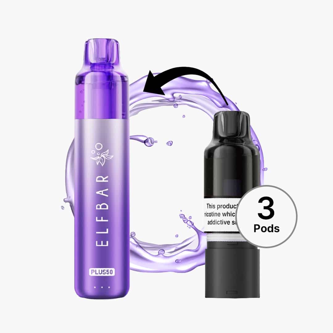 elfbar plus 50 purple edition hybrid vape kit