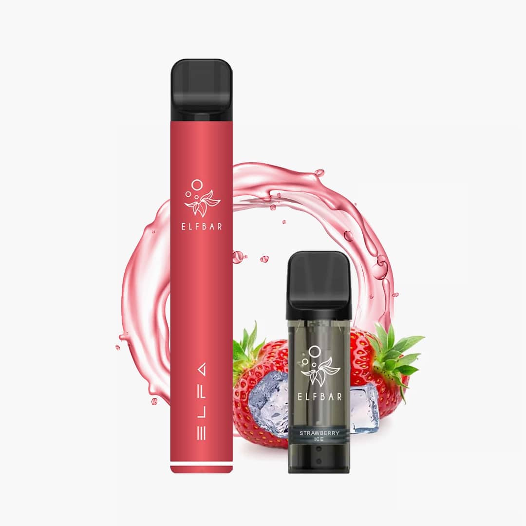 elfbar elfa pro starter kit 20mg red inkl 1 pod strawberry ice