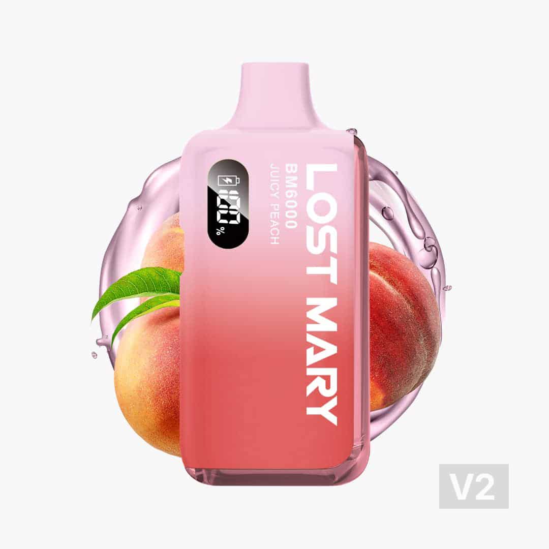 lost mary bm6000 juicy peach vape kit up to 6000 hits 1