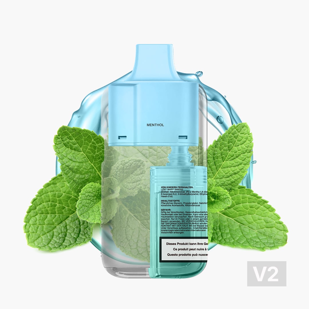 lost mary bm6000 v2 pod 20mg menthol 1 ex
