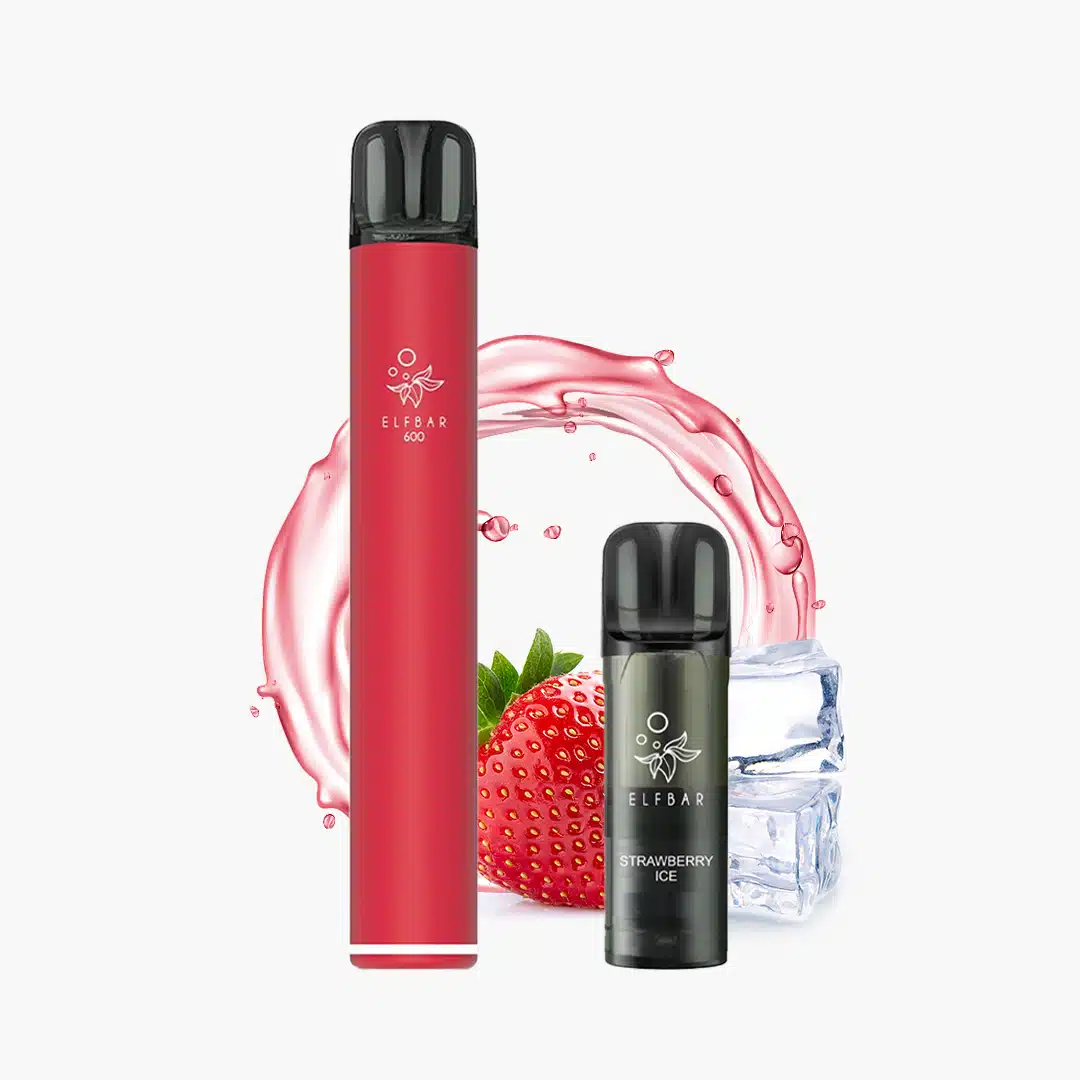 wie viel kostet eine elfbar 600 Starter Kits Vape Pods vape preis E-Liquid-Geschmack:Blackberry Ice 20mg Strawberry Ice Liquid